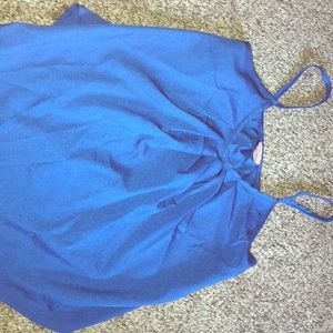 Blue spaghetti top
